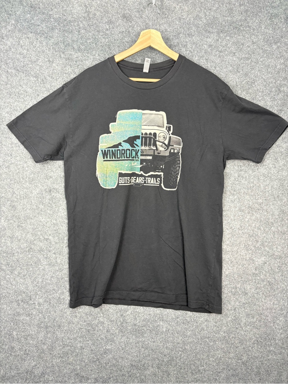 Windrock Park Jeep Off Road Graphic T-Shirt XL Charcoal Gray
